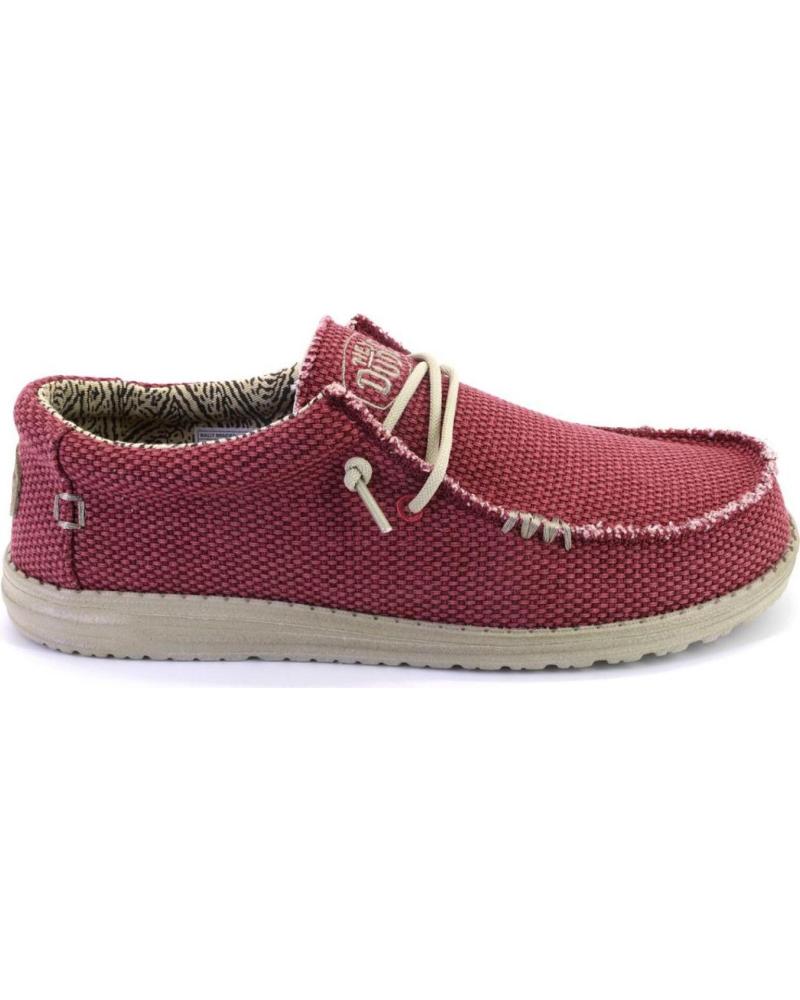 Scarpe per Uomo HEY DUDE WALLY BRAIDED LONAS DE HOMBRE MUY LIGEROS ROJO