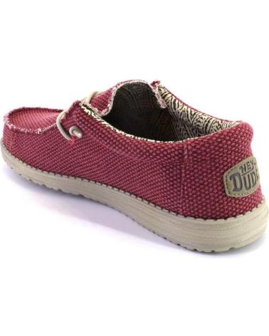 Scarpe per Uomo HEY DUDE WALLY BRAIDED LONAS DE HOMBRE MUY LIGEROS ROJO