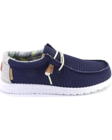 Zapatos de Hombre HEY DUDE WALLY ECO LONAS DE HOMBRE MUY LIGEROS AZUL MARINO
