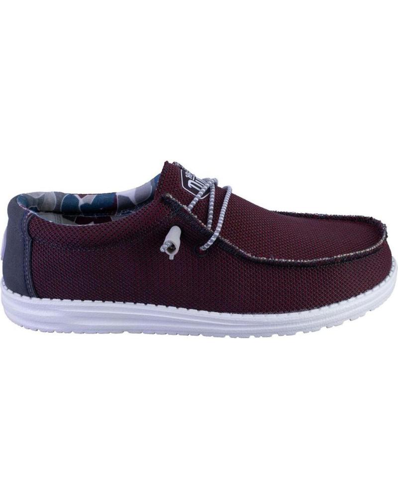 Schuhe für Herren HEY DUDE WALLY ECO LONAS DE HOMBRE MUY LIGEROS BURDEOS