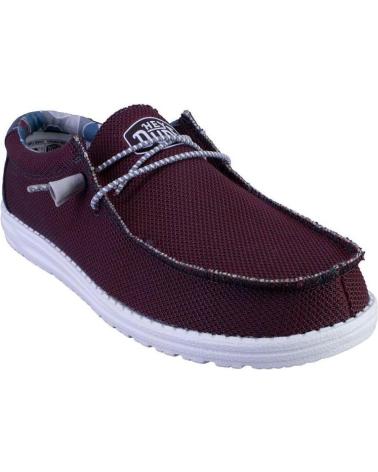 Schuhe für Herren HEY DUDE WALLY ECO LONAS DE HOMBRE MUY LIGEROS BURDEOS