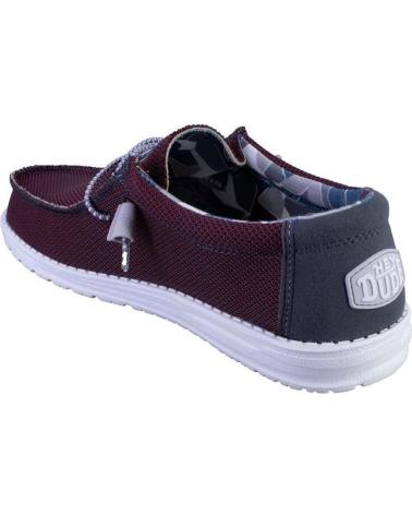 Schuhe für Herren HEY DUDE WALLY ECO LONAS DE HOMBRE MUY LIGEROS BURDEOS