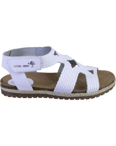 Sandálias de Mulher INTERBIOS 2200 SANDALIAS DE MUJER NOBUK CON VELCRO BLANCO