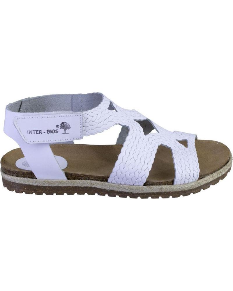 Sandálias de Mulher INTERBIOS 2200 SANDALIAS DE MUJER NOBUK CON VELCRO BLANCO