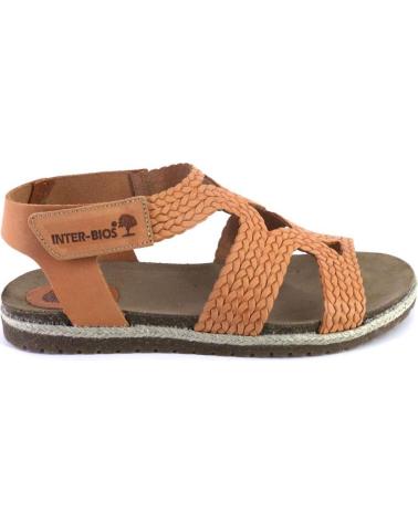 Sandálias de Mulher INTERBIOS 2200 SANDALIAS DE MUJER NOBUK CON VELCRO NARANJA