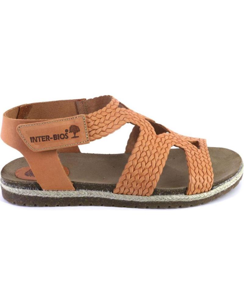 Sandálias de Mulher INTERBIOS 2200 SANDALIAS DE MUJER NOBUK CON VELCRO NARANJA