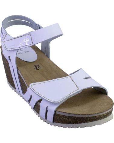 Sandálias de Mulher INTERBIOS 5718 SANDALIAS DE MUJER NOBUK CON VELCRO BLANCO