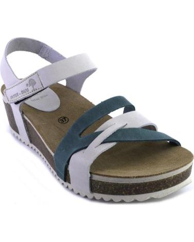 Sandálias de Mulher INTERBIOS 5803 SANDALIAS DE MUJER NOBUK CON VELC GRIS Y AZUL
