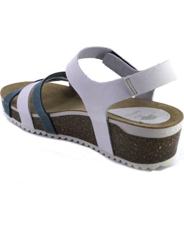 Sandálias de Mulher INTERBIOS 5803 SANDALIAS DE MUJER NOBUK CON VELC GRIS Y AZUL