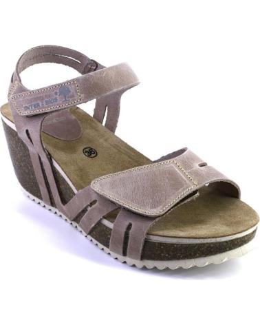 Sandálias de Mulher INTERBIOS 5718 SANDALIAS DE MUJER NOBUK CON VELCRO BEIGE