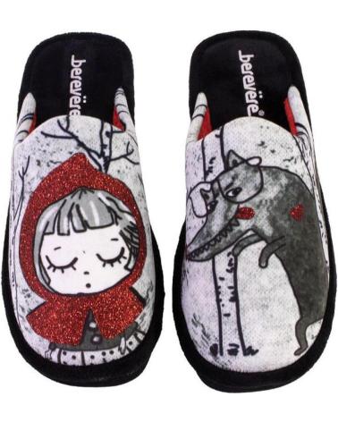 Pantufas de Mulher BEREVERE 3505 ZAPATILLAS DE CASA DE MUJER NEGRO