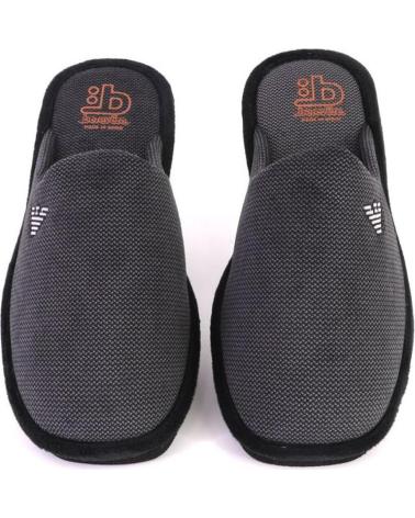 Pantoufles pour Homme BEREVERE 3711 ZAPATILLAS DE CASA DE HOMBRE NEGRO