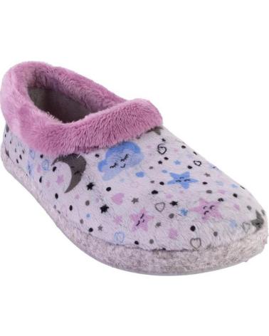 Pantufas de Mulher COSDAM 12045 ZAPATILLAS DE CASA CERRADA DE MUJER GRIS Y ROSA