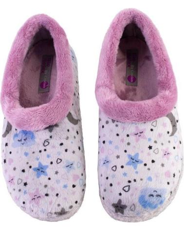 Pantufas de Mulher COSDAM 12045 ZAPATILLAS DE CASA CERRADA DE MUJER GRIS Y ROSA