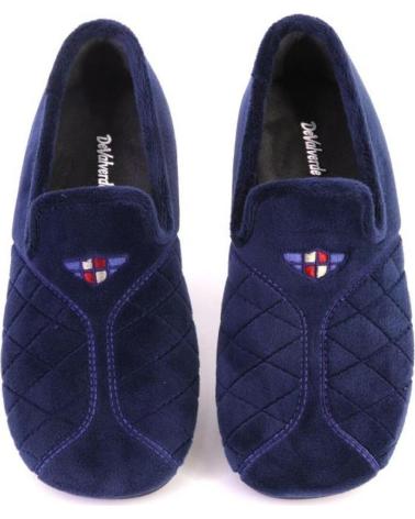 Pantufas de Homem DEVALVERDE 3518 ZAPATILLAS DE CASA CERRADA DE HOMBRE AZUL MA AZUL MARINO
