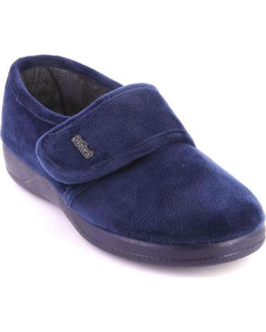 Pantofole per Donna DEVALVERDE 1149 ZAPATILLAS DE CASA CERRADA CON CUNA DE MUJER AZUL MARINO