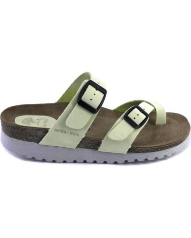 Sandálias de Mulher INTERBIOS 7212 196 SANDALIAS DE MUJER PIEL AMARILLO
