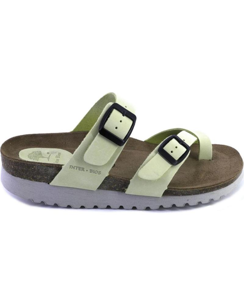 Sandálias de Mulher INTERBIOS 7212 196 SANDALIAS DE MUJER PIEL AMARILLO