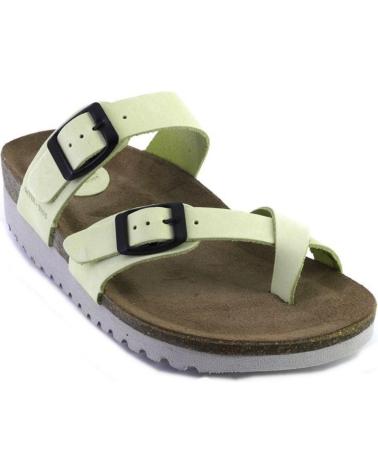 Sandálias de Mulher INTERBIOS 7212 196 SANDALIAS DE MUJER PIEL AMARILLO