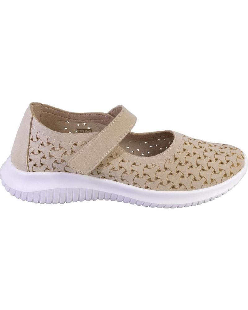 Zapatos de Mujer eoligeros ISA MARY JANES DE MUJER BEIGE CON VELCRO BEIGE