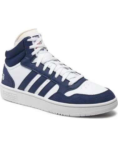 Sportivo per Uomo ADIDAS IG1432 HOOPS 3 0 MID FTWWHT-DKBLUE-DKBLUE