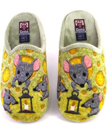 Pantofole per Donna GEMA COMFORT GEMA 7600-42 ZAPATILLAS DE CASA DE MUJER VERDE
