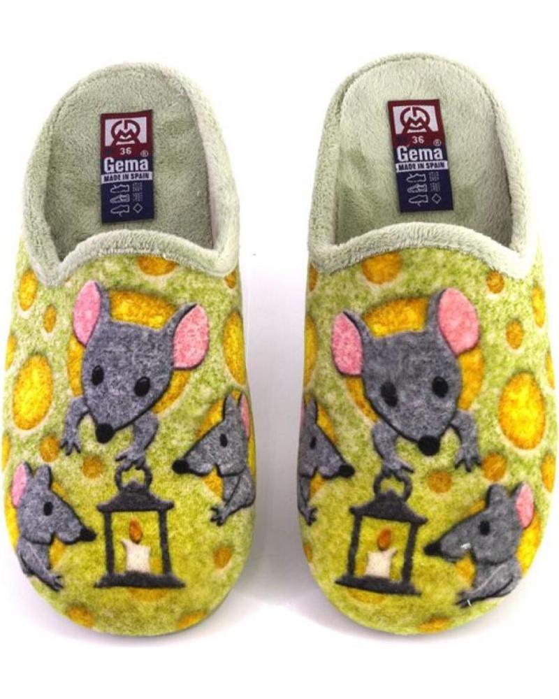 Hausschuhe für Damen GEMA COMFORT GEMA 7600-42 ZAPATILLAS DE CASA DE MUJER VERDE