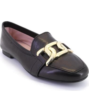 Mocassins de Mulher  EUFORIA LOTO MOCASINES PLANOS DE MUJER PIEL NEGRO