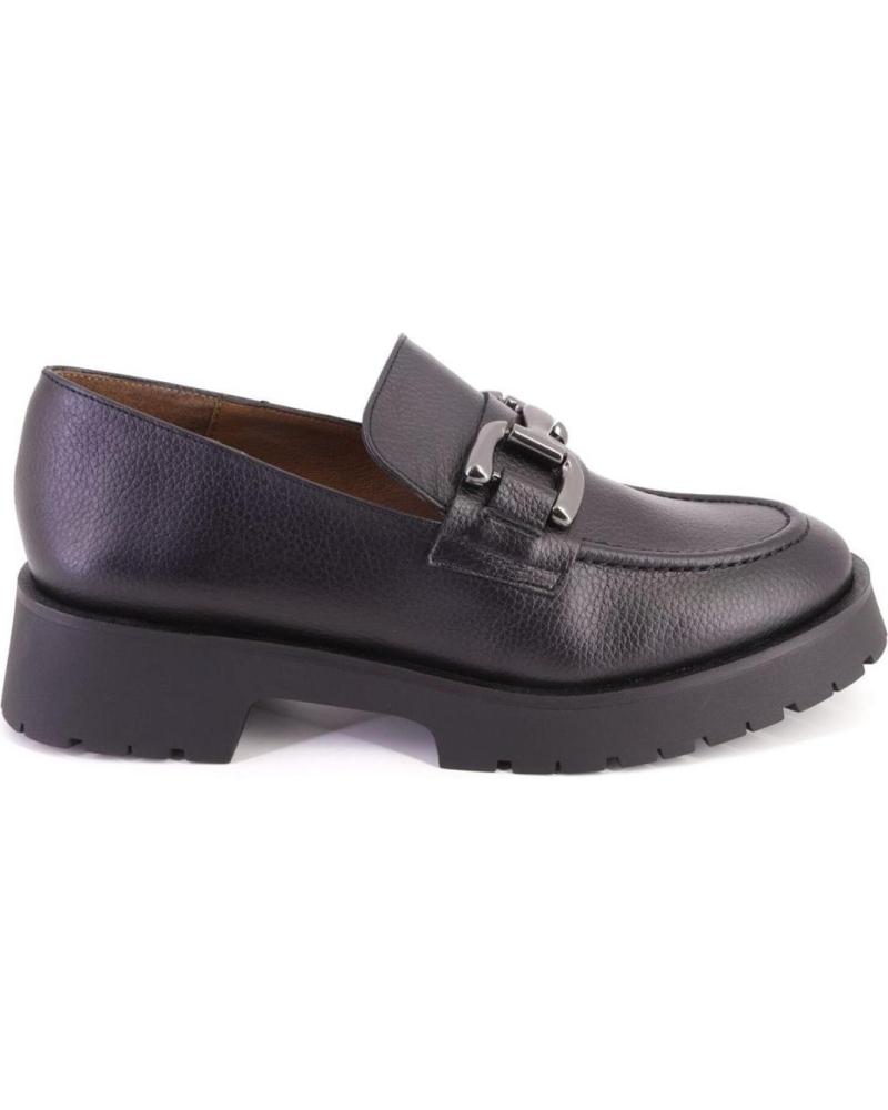 Halbschuhe für Damen BARMINTON 501 MOCASINES DE MUJER PIEL ADORNO METALICO NEGRO