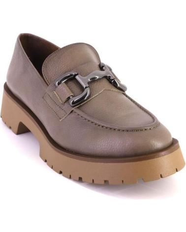 Halbschuhe für Damen BARMINTON 501 MOCASINES DE MUJER PIEL ADORNO METALICO TAUPE