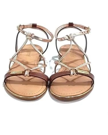 Sandalias de Mujer  SANDALIA PLAN CASUAL DE PIEL CON SUELA DE GOMA TAN