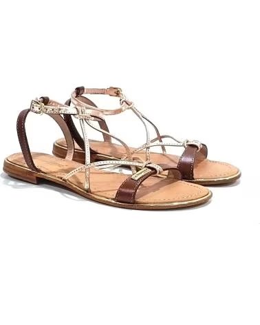 Sandalias de Mujer  SANDALIA PLAN CASUAL DE PIEL CON SUELA DE GOMA TAN