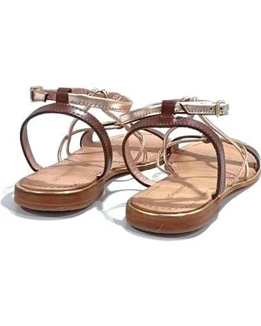 Sandalias de Mujer  SANDALIA PLAN CASUAL DE PIEL CON SUELA DE GOMA TAN