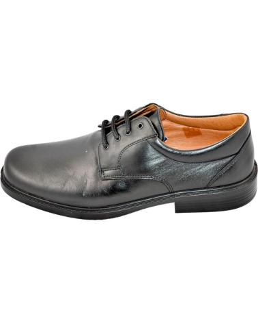 Man shoes LUISETTI 0101 ZAPATO DE CORDONES LABORAL DE PIEL PARA PLANT NEGRO