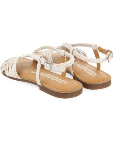 GIOSEPPO SANDALIA PLANA PIEL AIDONE 71745 BLANCO