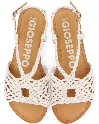 GIOSEPPO SANDALIA PLANA PIEL AIDONE 71745 BLANCO