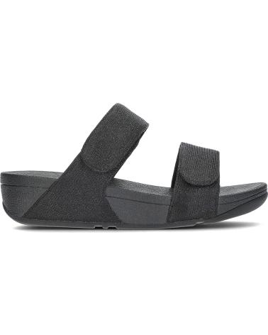 Sandalias-de-vestir-para-mujer-FITFLOP-SANDALIAS-FZ9-LULU-ADJUSTABLE-SHIMMERLUX-SLIDES-BLACK-