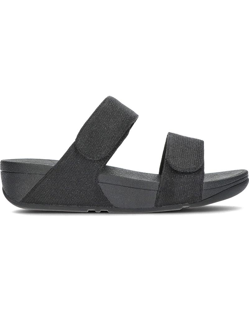 Sandalias-de-vestir-para-mujer-FITFLOP-SANDALIAS-FZ9-LULU-ADJUSTABLE-SHIMMERLUX-SLIDES-BLACK-