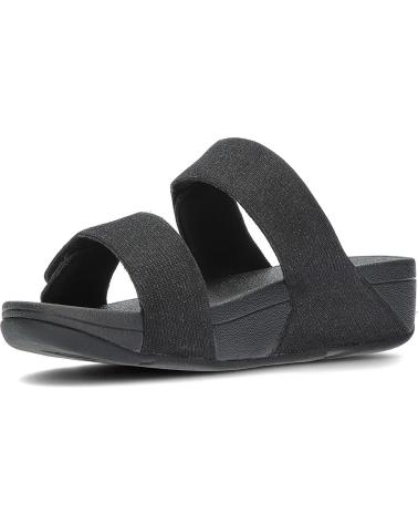 Sandalias-de-vestir-para-mujer-FITFLOP-SANDALIAS-FZ9-LULU-ADJUSTABLE-SHIMMERLUX-SLIDES-BLACK-