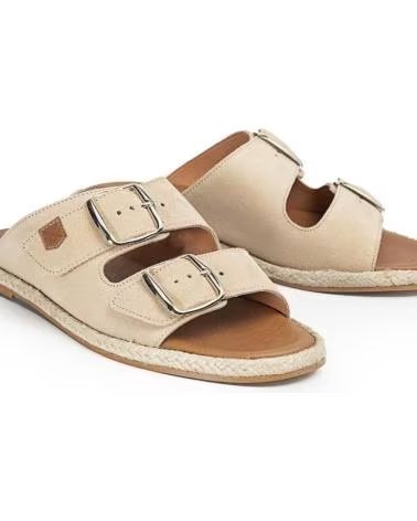 Zehansandalen für Damen POPA GALDANA SANDALEN AUS BEIGEM VELOURSLEDER BEIG SERRAJE