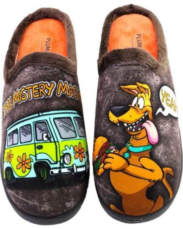 PANTOFOLE PLUMAFLEX 12229SCOOBY CON DESIGN SCOOBY DOO MARRON