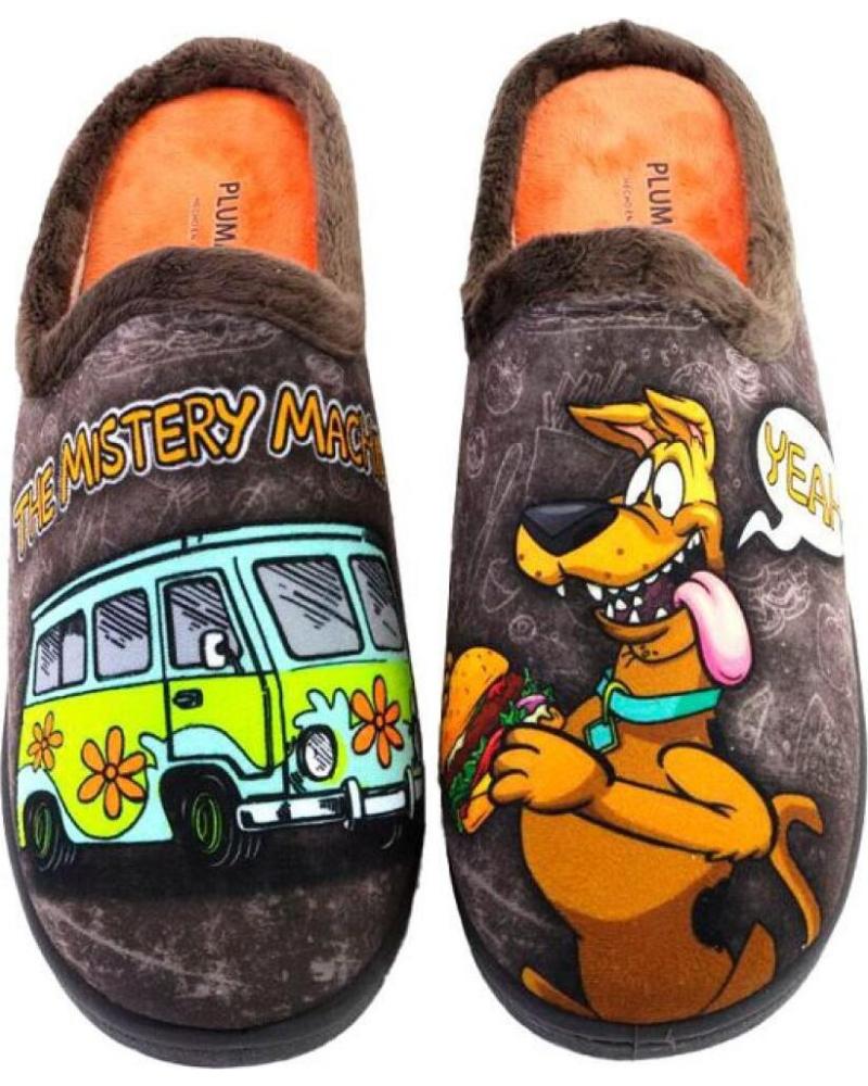PANTOFOLE PLUMAFLEX 12229SCOOBY CON DESIGN SCOOBY DOO MARRON