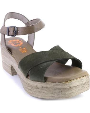 Sandales pour Femme PORRONET 2970 SANDALIAS DE MUJER ANTE-SERRAJE KAKI