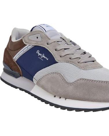 Deportivas de Hombre PEPE JEANS PMS40003 ZAPATILLAS CASUAL DE HOMBRE GRIS ANTE SE GRIS