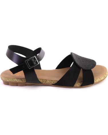 Sandálias de Mulher PORRONET 3002 SANDALIAS DE MUJER ANTE SERRAJE NEGRO