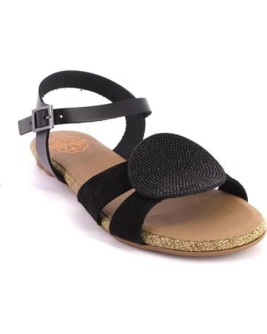 Sandales pour Femme PORRONET 3002 SANDALIAS DE MUJER ANTE SERRAJE NEGRO