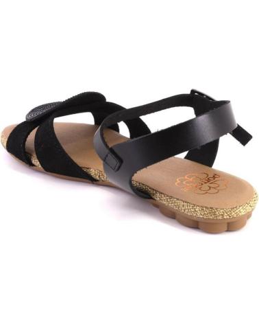 Sandales pour Femme PORRONET 3002 SANDALIAS DE MUJER ANTE SERRAJE NEGRO
