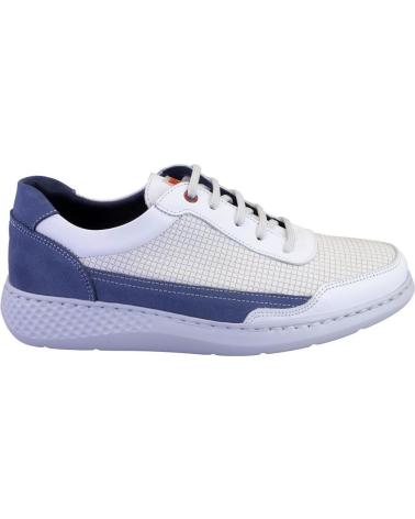 Deportivas de Hombre NOTTON 1912 ZAPATILLAS CASUAL DE HOMBRE PIEL BLANCO Y AZUL