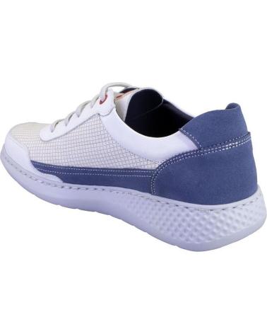 Deportivas de Hombre NOTTON 1912 ZAPATILLAS CASUAL DE HOMBRE PIEL BLANCO Y AZUL