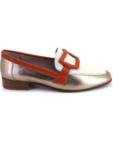 Halbschuhe für Damen NIVAL LINDA MOCASINES DE MUJER PIEL PLATINO
